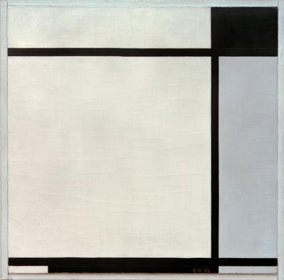 Tableau No. II, com preto e cinza de Piet Mondrian