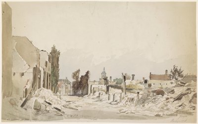 As ruínas de Bodegraven após o incêndio de Junho de 1870 de Piet Schipperus