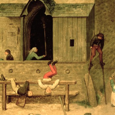 Jogos Infantis (Kinderspiele): detalhe de uma menina brincando com um pião,  1560 (detalhe de 68945)