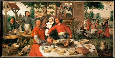 Festa dos agricultores ... (óleo sobre madeira de carvalho) de Pieter (1507/08-75) Aertsen