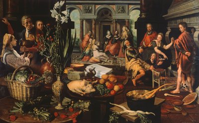 Cristo na Casa de Marta e Maria, de Pieter Aertsen (1507 ou 1508-1575) de Pieter Aertsen
