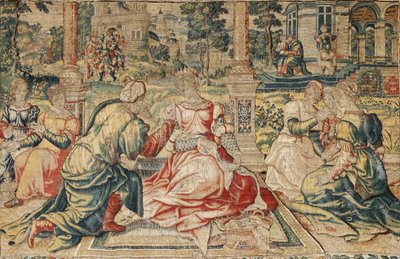 Marco António e Cleópatra Tapeçaria de Pieter (attr. to) Coecke van Aelst