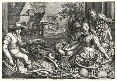 Os vendedores de vegetais e aves de Pieter 150708 75 after Aertsen