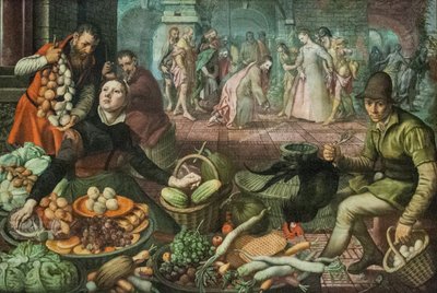 Cristo e a adúltera de Pieter Aertsen