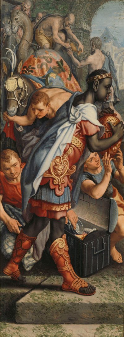 Ala de um Retábulo com Adoração dos Magos, no reverso é Apresentação no Templo de Pieter Aertsen