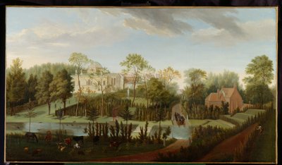 Vista da Casa Chiswick do Sudoeste (óleo sobre tela) de Pieter Andreas Rysbrack