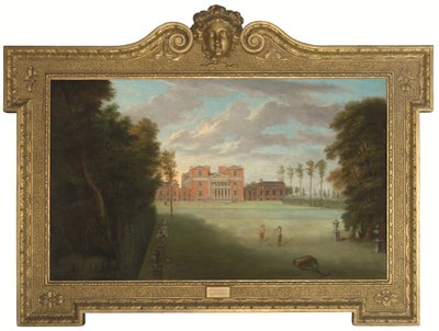 Vista de Tottenham Park, Wiltshire (óleo sobre tela) de Pieter Andreas Rysbrack