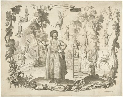 Acrobatas e andarilhos de corda bamba de Pieter Balthasar Bouttats