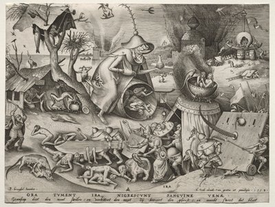 Os Sete Pecados Capitais: Raiva. de Pieter Bruegel the Elder