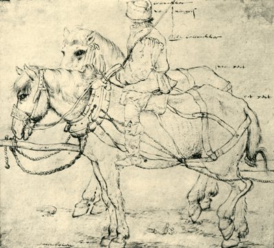 Cavaleiro e dois cavalos, 1559-1563, 1943. de Pieter Bruegel the Elder