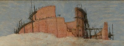 Detalhe da Grande Torre de Babel em Viena de Pieter Brueghel the Elder