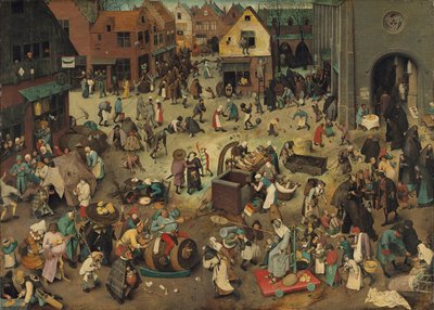 Alemão: Kampf zwischen Fasching und Fasten A luta entre o Carnaval e a Quaresma de Pieter Brueghel the Elder