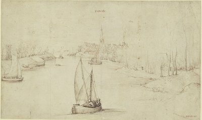 Pieter Bruegel (o Velho) - Paisagem do rio Basrode (Baasrode), KdZ 5763 de Pieter Brueghel the Elder