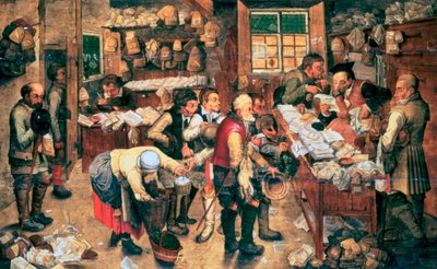 O Colecionador de Dízimos, 1618 de Pieter Brueghel the Younger