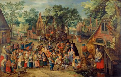 O Jogo da Noiva de Pentecostes, c. 1620 de Pieter Brueghel the Younger
