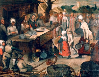 A apresentação de presentes, c1584-1638 de Pieter Brueghel the Younger