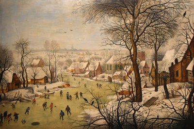 Paisagem de Inverno com uma armadilha de pássaros de Pieter Brueghel the Younger