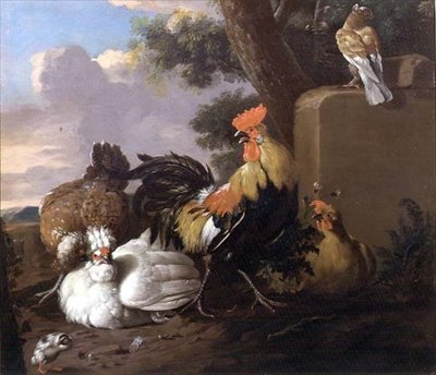 Aves em Paisagem de Pieter Casteels
