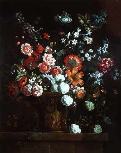 Flores em urna de bronze de Pieter Casteels