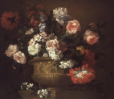 Natureza Morta de Flores numa Urna de Pieter Casteels