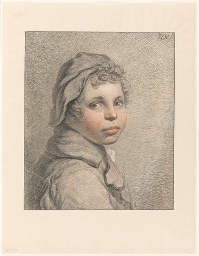 Chefe de estudo de um rapaz de Pieter Christoffel Wonder (signed by artist)