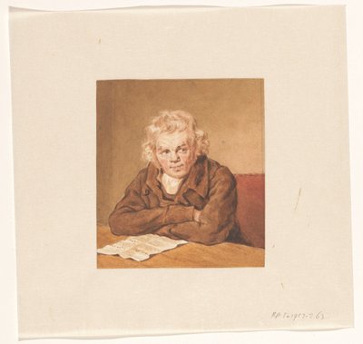 Retrato de Lourens van Schaick, sentado lendo à mesa de Pieter Christoffel Wonder