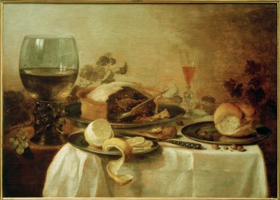 Ainda vida com patê de Pieter Claesz