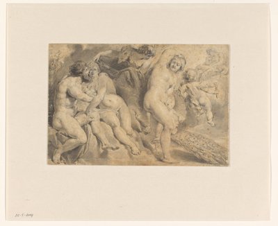 Ixion enganado por Zeus e Hera Ixion abraça a nuvem Nephele, que assumiu a forma de Hera de Pieter Claesz. Soutman (rejected attribution)
