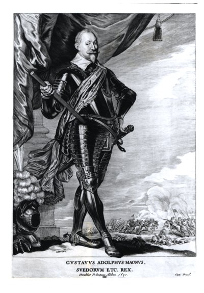 Retrato de Gustavo Adolfo, o Grande, Rei dos Suecos (1592-1632), 1650 de Pieter Claesz Soutman