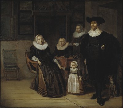 Retrato de uma família, 1661 de Pieter Codde