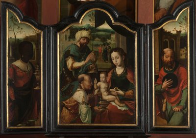 Tríptico com a Adoração dos Magos de Pieter Coecke van Aelst (I) (workshop of)