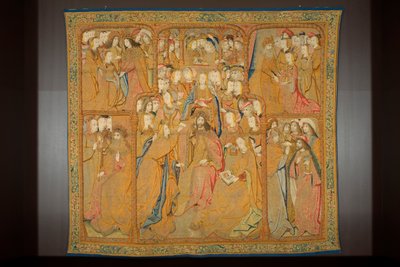 tapeçaria flamenga. Anunciação, c.1502-04 (ouro, prata, seda e lã) de Pieter Coecke van Aelst