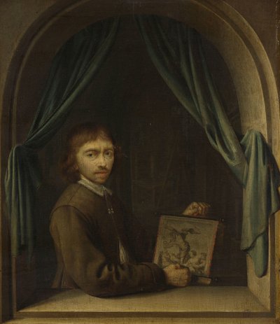 Retrato de um pintor de Pieter Cornelisz. van Egmondt (attributed to)