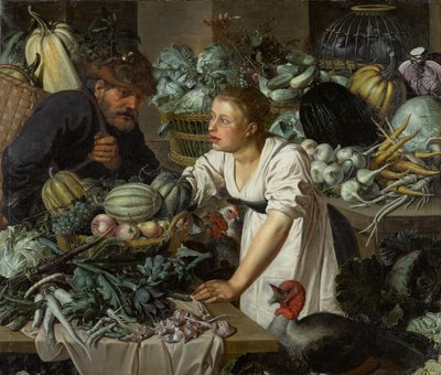 Natureza morta com duas figuras de Pieter Cornelisz. van Rijck