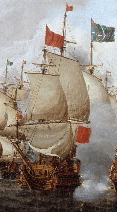 HMS Royal Oak (1664) - O combate dos quatro dias, 1-4 de junho de 1666 RMG BHC0285 (recortado) de Pieter Cornelisz van Soest
