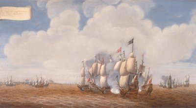 A primeira batalha de Öland em 31 de maio de 1564, segunda metade do século XVII. de Pieter Cornelisz van Soest