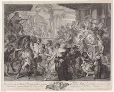 Assalto à Sabine virgem de Pieter Franciscus Martenasie