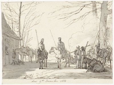 Cossack bivouac, 9 de Dezembro de 1813 de Pieter Gerardus van Os (signed by artist)