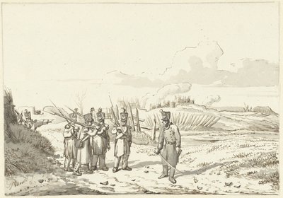 Uma patrulha itinerante, 1813-1814 de Pieter Gerardus van Os (signed by artist)