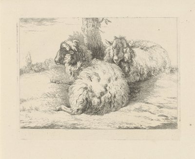 Ovelhas em linha recortadas
Ovinos e caprinos (título da série) de Pieter Gerardus van Os