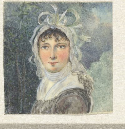 Retrato feminino usando um chapéu com arcos de Pieter Gerardus van Os