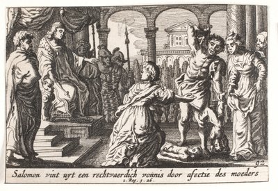 O julgamento de Salomão de Pieter Hendriksz. Schut