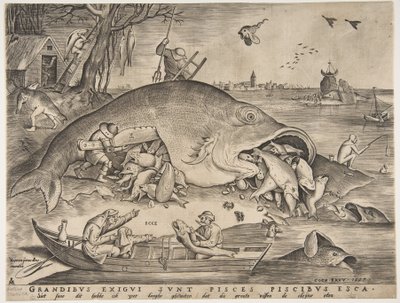 Peixe grande come peixe pequeno, 1557 de Pieter Heyden van der