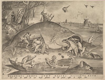 Peixe grande come peixe pequeno, 1557 de Pieter Heyden van der