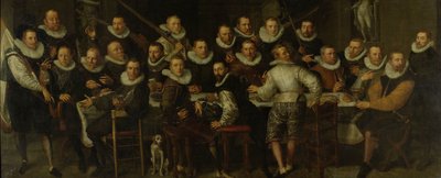 A Companhia do Capitão Gillis Jansz Valckenier e do Tenente Pieter Jacobsz Bas, Amesterdão, 1599 de Pieter Isaacsz.