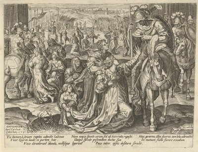 Reconciliação entre os Sabines e os Romanos
Representações da história romana (título da série) de Pieter Jalhea Furnius