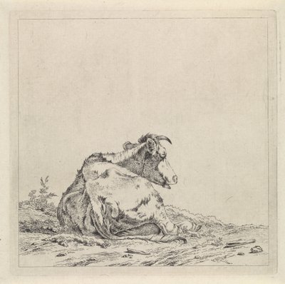 Paisagem com vaca deitada de Pieter Janson