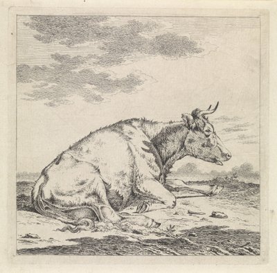 Vaca reclinada, para a direita de Pieter Janson