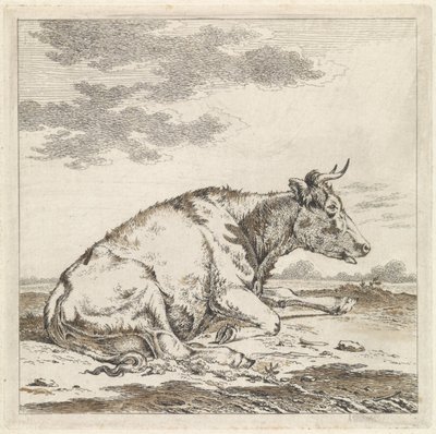 Vaca reclinada, à direita de Pieter Janson