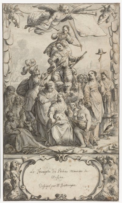 Design do frontispício para Frederick Hendrick van Nassauw de Pieter Jansz